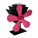 YL602 5-Blade High Temperature Metal Heat Powered Fireplace Stove Fan, YL602 (Black), YL602 (Bronze), YL602 (Grey), YL602 (Gold), YL602 (Rose Red), YL602 (Silver)