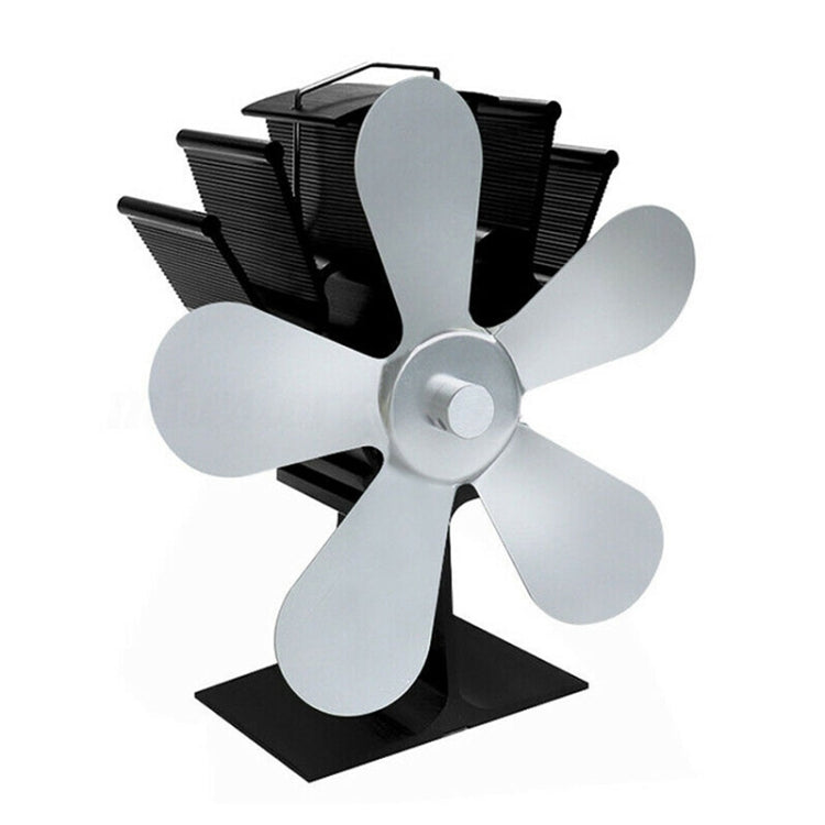 YL602 5-Blade High Temperature Metal Heat Powered Fireplace Stove Fan, YL602 (Grey), YL602 (Gold), YL602 (Rose Red), YL602 (Silver), YL602 (Black), YL602 (Bronze)