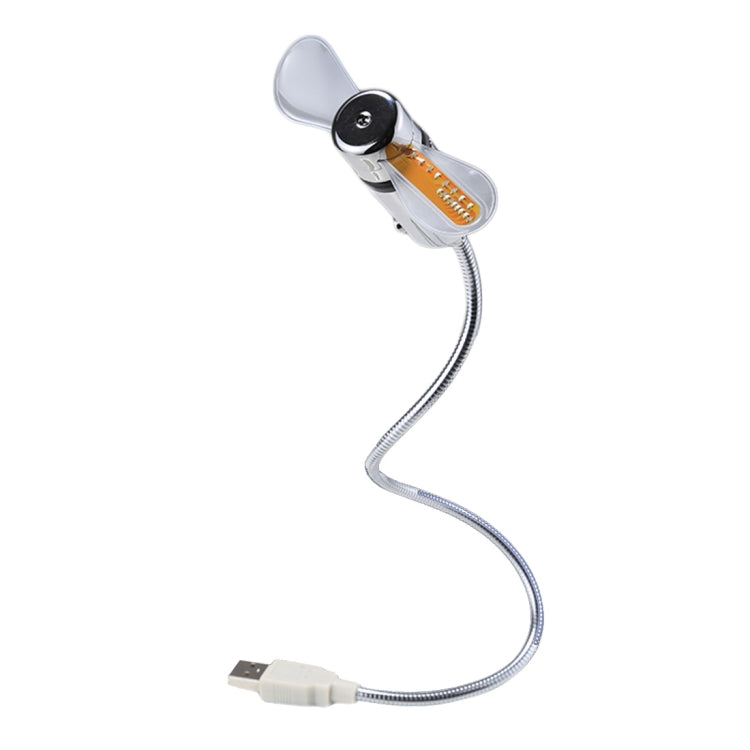 พัดลมไฟ LED แบบยืดหยุ่นแสดงเวลานาฬิกา USB ขนาดเล็กทนทาน DC 5V