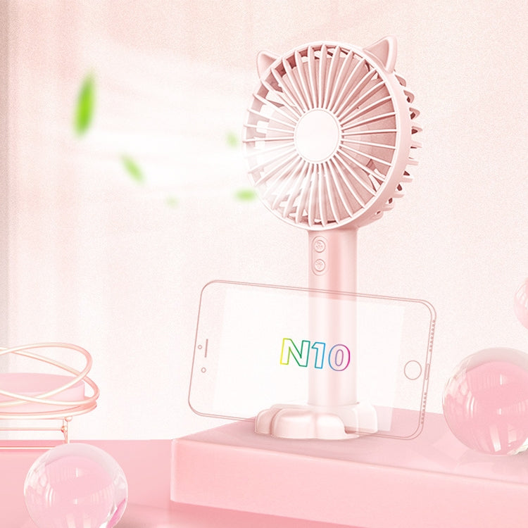 N10 พัดลมไฟฟ้าตั้งโต๊ะแบบมือถือมัลติฟังก์ชัน พร้อมควบคุมความเร็ว 3 ระดับ