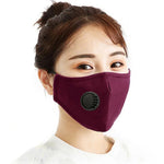 หน้ากากกันฝุ่น PM2.5 สำหรับผู้ชายและผู้หญิง พร้อมไส้กรองที่ล้างทำความสะอาดและเปลี่ยนได้ มีวาล์วหายใจ