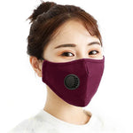 หน้ากากกันฝุ่น PM2.5 สำหรับผู้ชายและผู้หญิง พร้อมไส้กรองที่ล้างทำความสะอาดและเปลี่ยนได้ มีวาล์วหายใจ