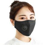 หน้ากากกันฝุ่น PM2.5 สำหรับผู้ชายและผู้หญิง พร้อมไส้กรองที่ล้างทำความสะอาดและเปลี่ยนได้ มีวาล์วหายใจ
