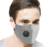หน้ากากกันฝุ่น PM2.5 สำหรับผู้ชายและผู้หญิง พร้อมไส้กรองที่ล้างทำความสะอาดและเปลี่ยนได้ มีวาล์วหายใจ