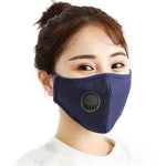 หน้ากากกันฝุ่น PM2.5 สำหรับผู้ชายและผู้หญิง พร้อมไส้กรองที่ล้างทำความสะอาดและเปลี่ยนได้ มีวาล์วหายใจ
