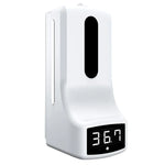 K9 Handsfree Non-contact Body Light-sensitive Distance Sensor Thermometer + 1000ml Automatic Non-contact Liquid Soap Dispenser, K9