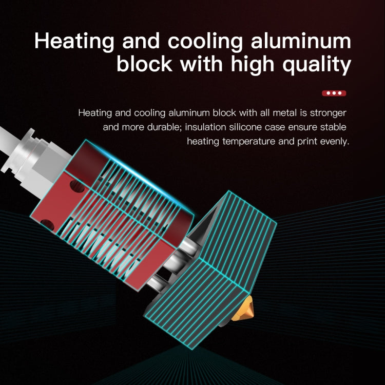 ชุดหัวฉีดเครื่องอัดเส้น 24V 40W พร้อมเทอร์มิสเตอร์วัดอุณหภูมิและท่อทำความร้อนสำหรับเครื่องพิมพ์ 3D Ender-3 ของ Creality