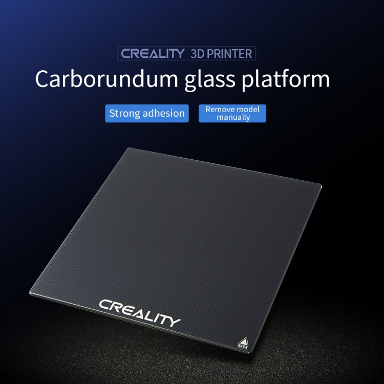 แผ่นกระจกคาร์โบรันดัมสำหรับเตียงพิมพ์แบบร้อนของเครื่องพิมพ์ 3D Ender-3 ของ Creality