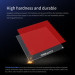 แผ่นกระจกคาร์โบรันดัมสำหรับเตียงพิมพ์แบบร้อนของเครื่องพิมพ์ 3D Ender-3 ของ Creality