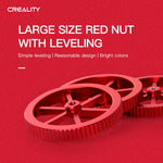 น็อตปรับระดับมือหมุนสีแดงโลหะสำหรับเครื่องพิมพ์ 3D Creality Ender-3 / Ender-3 Pro / Ender-3 V2 / CR-10 Pro V2