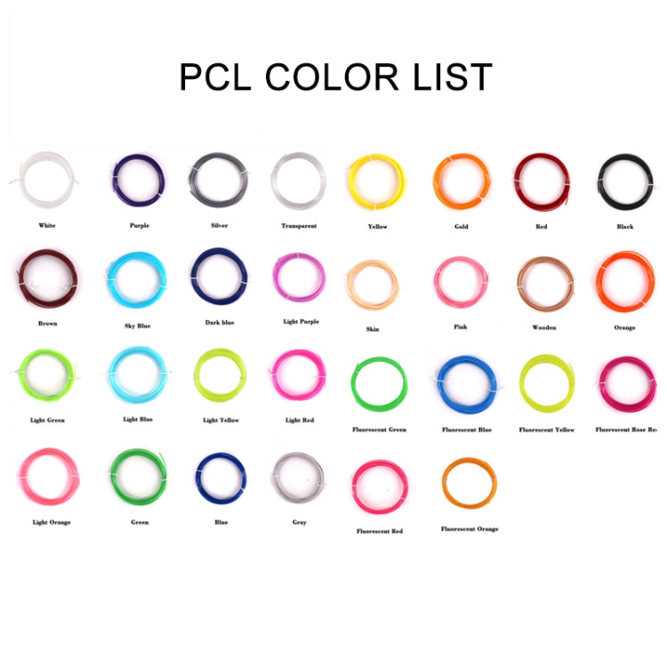 สายเคเบิล PCL สำหรับปากกาพิมพ์ 3D ความยาว 5 เมตร เส้นผ่านศูนย์กลาง 1.75 มม. อุณหภูมิต่ำ, PCL 5 เมตร