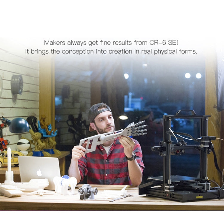 เครื่องพิมพ์ 3D DIY CR-6 SE จาก CREALITY กำลังไฟ 350W ปรับระดับอัตโนมัติไม่ได้ ขนาดพิมพ์: 23.5 x 23.5 x 25 ซม. ปลั๊ก EU, CR-6 SE