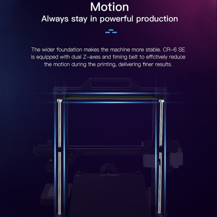 เครื่องพิมพ์ 3D DIY CR-6 SE จาก CREALITY กำลังไฟ 350W ปรับระดับอัตโนมัติไม่ได้ ขนาดพิมพ์: 23.5 x 23.5 x 25 ซม. ปลั๊ก EU, CR-6 SE