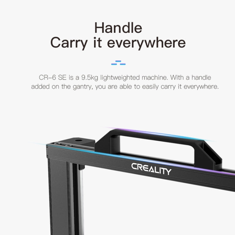 เครื่องพิมพ์ 3D DIY CR-6 SE จาก CREALITY กำลังไฟ 350W ปรับระดับอัตโนมัติไม่ได้ ขนาดพิมพ์: 23.5 x 23.5 x 25 ซม. ปลั๊ก EU, CR-6 SE