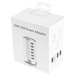 XLD4 สถานีชาร์จ 30W 6 พอร์ต USB อะแดปเตอร์ไฟ AC100-240V ปลั๊กแบบสหรัฐอเมริกา