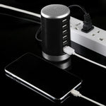 XLD4 สถานีชาร์จ 30W 6 พอร์ต USB อะแดปเตอร์ไฟ AC100-240V ปลั๊กแบบสหรัฐอเมริกา