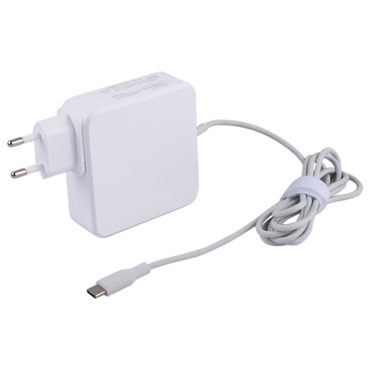 อะแดปเตอร์จ่ายไฟ USB-C / Type-C 87W แบบพกพาพร้อมสายชาร์จยาว 1.8 เมตร, ปลั๊กยุโรป
