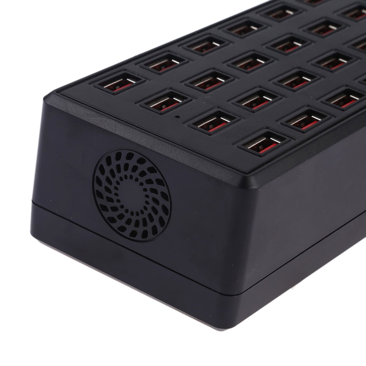 สถานีชาร์จเร็ว 100W 24 พอร์ต USB ชาร์จอัจฉริยะพร้อมไฟ LED แสดงสถานะ AC 100-240V ปลั๊กแบบสหรัฐอเมริกา