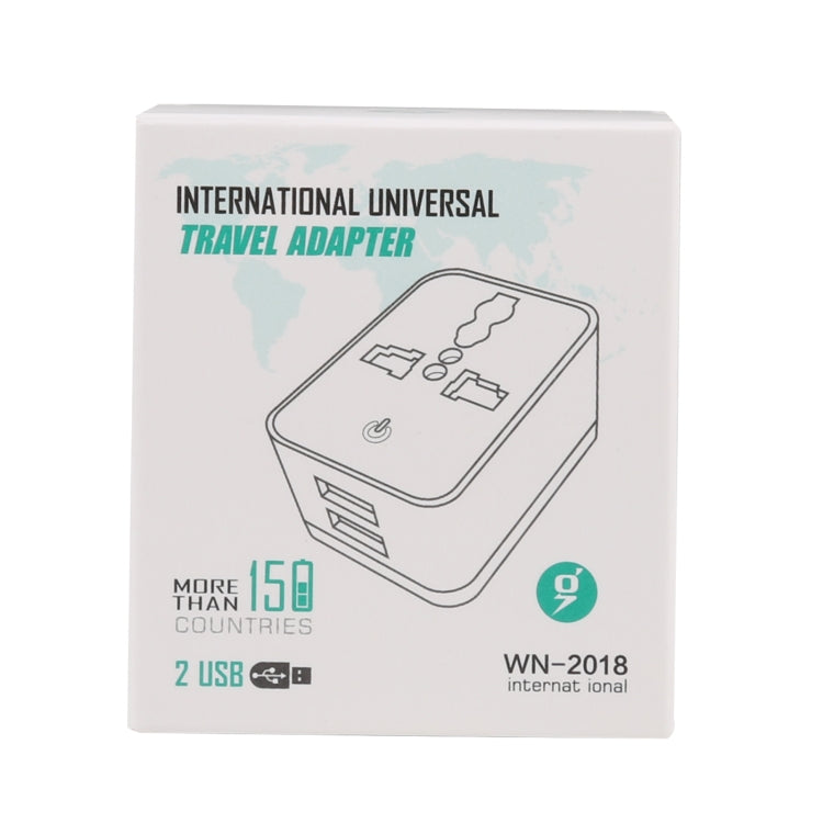 อะแดปเตอร์ปลั๊กเดินทาง USB คู่ WN-2018 ปลั๊ก UK