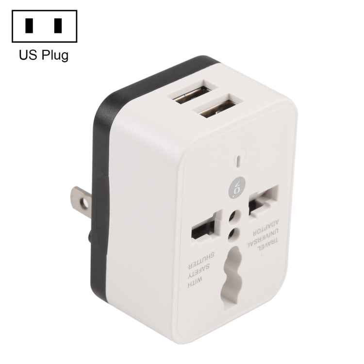อะแดปเตอร์ปลั๊กเดินทาง USB คู่ WN-2018 ปลั๊ก US
