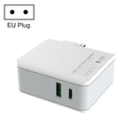 ที่ชาร์จเดินทางพับได้ LDNIO A4403C 30W PD + Auto-id พร้อมสาย Micro USB 1 ม., ปลั๊ก EU, พร้อมสาย Micro USB