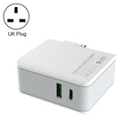 ที่ชาร์จเดินทางพับได้ LDNIO A4403C 30W PD + Auto-id พร้อมสาย Micro USB 1 ม., ปลั๊ก EU, พร้อมสาย Micro USB