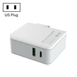 ที่ชาร์จเดินทางพับได้ LDNIO A4403C 30W PD + Auto-id พร้อมสาย Micro USB 1 ม., ปลั๊ก EU, พร้อมสาย Micro USB