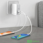 ที่ชาร์จเดินทางพับได้ LDNIO A4403C 30W PD + Auto-id พร้อมสาย Micro USB 1 ม., ปลั๊ก EU, พร้อมสาย Micro USB