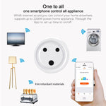 ซ็อกเก็ตสมาร์ท WiFi ขนาดเล็ก 10A ปลั๊กแอฟริกาใต้ / อินเดีย พร้อมรีโมทควบคุมตั้งเวลาและอะแดปเตอร์ไฟฟ้าพร้อม Alexa