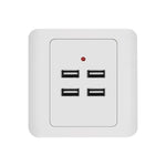 5V 3.1A 4 Ports USB Wall Charger Adapter Dock Station Socket Power Panel, 36V input, 4 Ports USB 2.0