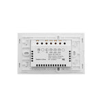 สวิตช์ผนังสมาร์ทกระจกนิรภัย 2 ช่อง WS-US-02 ควบคุมด้วยแอป EWeLink และสัมผัส, AC 90V-250V, ปลั๊ก US, 2 ช่อง