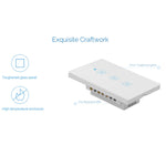 สวิตช์ผนังสมาร์ทกระจกนิรภัย 2 ช่อง WS-US-02 ควบคุมด้วยแอป EWeLink และสัมผัส, AC 90V-250V, ปลั๊ก US, 2 ช่อง