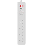 ปลั๊กไฟอัจฉริยะ WiFi พร้อมพอร์ต USB 2 ช่อง + ปลั๊ก UK 4 ช่อง ควบคุมระยะไกล ใช้งานร่วมกับ Alexa และ Google Home ความยาวสาย: 1.8 ม., AC 90-265V, ปลั๊ก UK, 4xUSB + 3xปลั๊ก UK (ปลั๊ก UK)
