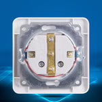 Ceramic Power Waterproof Socket with Cover, EU Plug