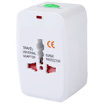 อะแดปเตอร์แปลงไฟเดินทางอเนกประสงค์ 110-250V พร้อมช่อง USB คู่, ปลั๊กยุโรป / สหราชอาณาจักร / สหรัฐอเมริกา / ออสเตรเลีย