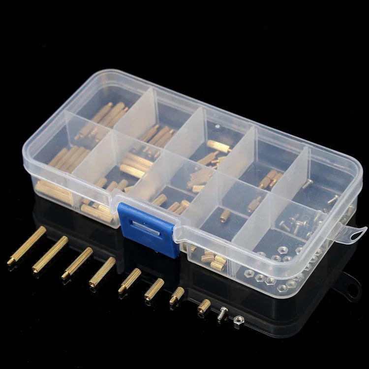 น็อตสแตนด์ออฟทองเหลือง M2 แบบมีลาย 120 ชิ้น สำหรับแผงวงจร PCB, M2
