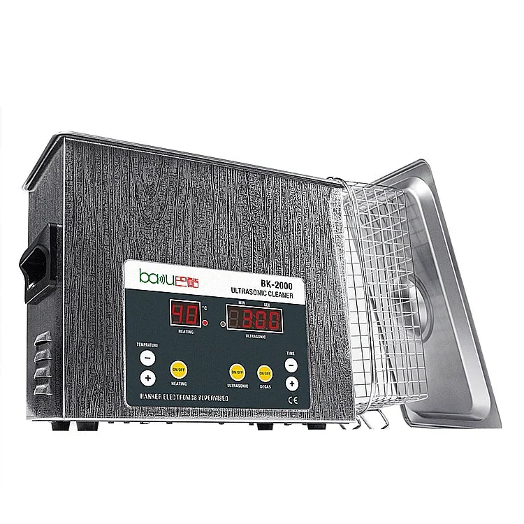 เครื่องล้างอัลตราโซนิก BAKU BK-2000 120W 3.36L พร้อมจอ LCD และตะกร้า AC 220V ปลั๊ก EU BK-2000 120W 3.36L 220V