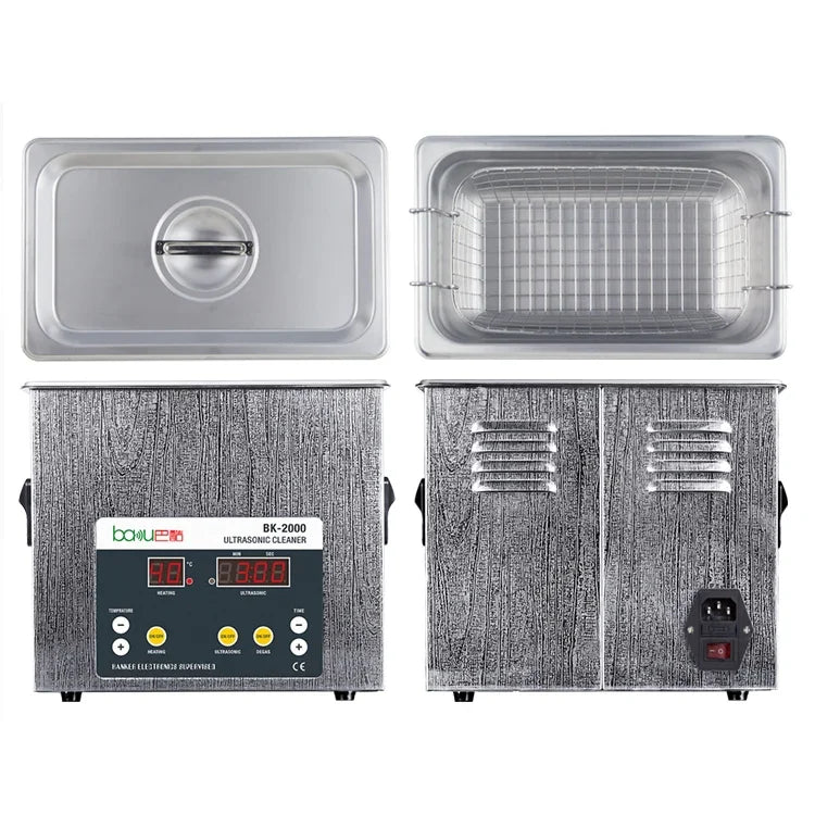 เครื่องล้างอัลตราโซนิก BAKU BK-2000 120W 3.36L พร้อมจอ LCD และตะกร้า AC 220V ปลั๊ก EU BK-2000 120W 3.36L 220V