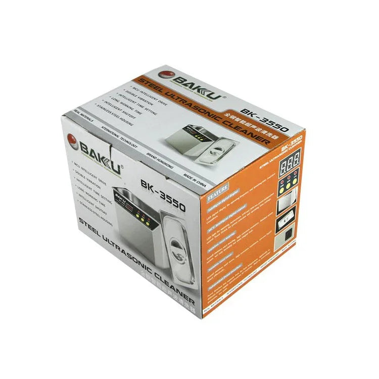 เครื่องล้างอัลตราโซนิก BAKU BK-3550 35W / 50W ปรับได้ 0.8L พร้อมจอ LCD AC 110V ปลั๊ก US BK-3550 35W / 50W 0.8L 110V