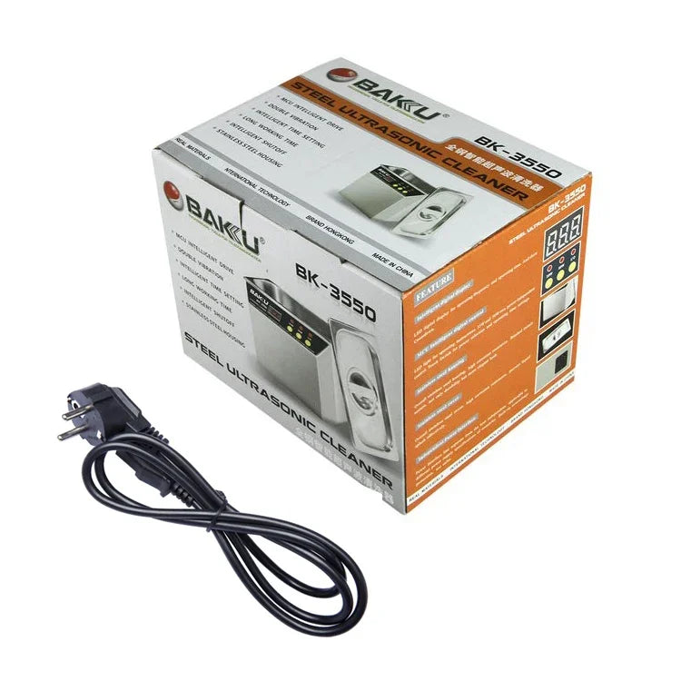 เครื่องล้างอัลตราโซนิก BAKU BK-3550 35W / 50W ปรับได้ 0.8L พร้อมจอ LCD AC 220V ปลั๊ก EU BK-3550 35W / 50W 0.8L 220V