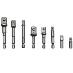 8 PCS/Set Socket Bit Extension Bar Hex Shank Adapter Drill Nut Driver Power Drill Bit, 1/4(65/50/30/25mm), 3/8(65/50mm), 1/2(73/50mm), 8 PCS/Set Length:65-73mm