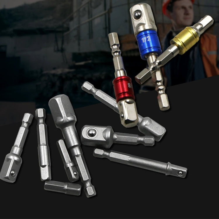 3 PCS/Set Socket Bit Extension Bar Hex Shank Adapter Drill Nut Driver Power Drill Bit(1/4, 3/8, 1/2 inch), Length:65-73mm, 3 PCS Length:65-73mm