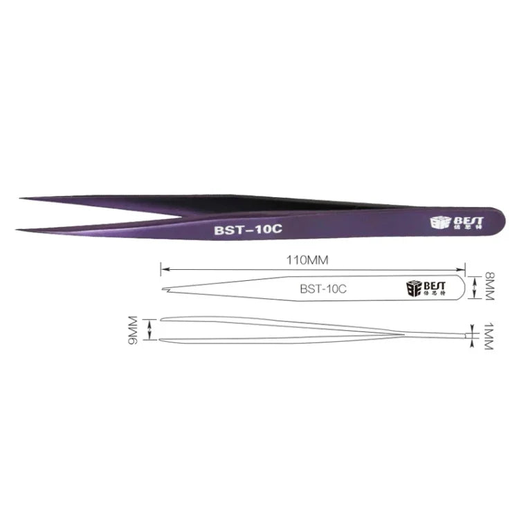 BEST BST-10C แหนบคิ้วปลายเล็กพิเศษ สี, BST-10C
