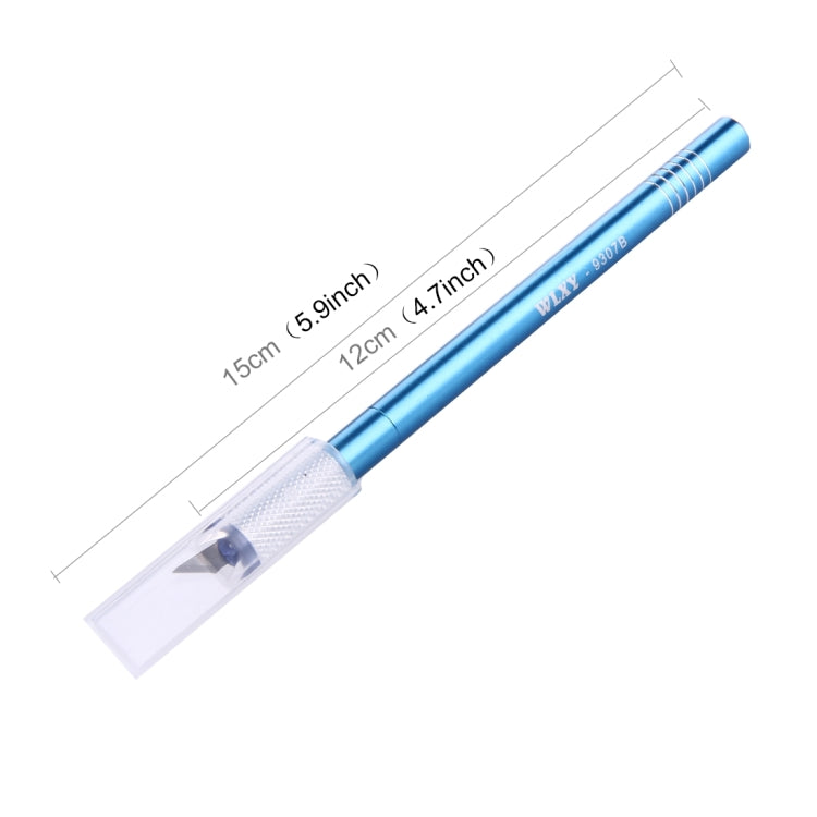 WLXY-9307B มีดแกะสลักโลหะ เครื่องมือซ่อมโทรศัพท์มือถือมืออาชีพ พร้อมใบมีด 8 ใบ, WLXY-9307B