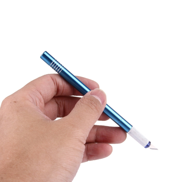 WLXY-9307B มีดแกะสลักโลหะ เครื่องมือซ่อมโทรศัพท์มือถือมืออาชีพ พร้อมใบมีด 8 ใบ, WLXY-9307B