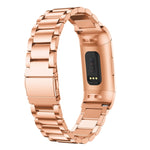 Three Beads Slingshot Buckle Solid Stainless Steel Watch Band for Fitbit Charge 4, Three Beads for Fitbit Charge 4