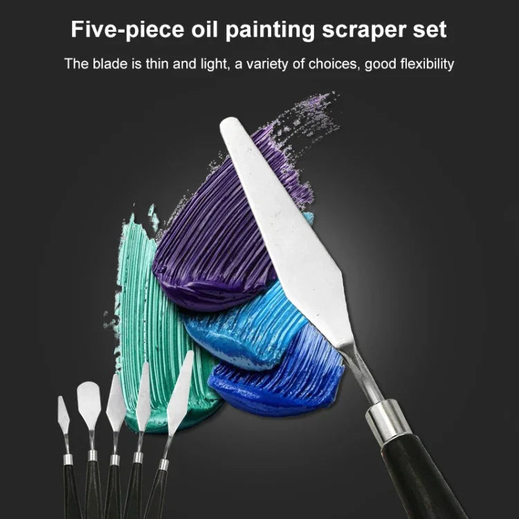 ชุดอุปกรณ์ศิลปะ QST EXPRESS 5 in 1 ที่ขูดสีสแตนเลส, 5 in 1 (สีดำ)