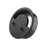 ฝาปิดรูสายเคเบิล USB สำหรับโต๊ะทำงาน ขนาด 60 มม. ที่เก็บสายแบบกลม