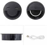 ฝาปิดรูสายเคเบิล USB สำหรับโต๊ะทำงาน ขนาด 60 มม. ที่เก็บสายแบบกลม