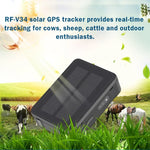 RF-V34 เครื่องติดตามโค แกะ วัว สัตว์เลี้ยง IP67 กันน้ำ โซลาร์เซลล์ GSM GPS WiFi ไม่มีก้นแผ่นติดตั้ง รองรับการตรวจสอบเสียง & สัญญาณเตือนถอดออก & SOS, GPS WiFi ติดตาม